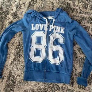 PINK jacket. Blue in color. Size small